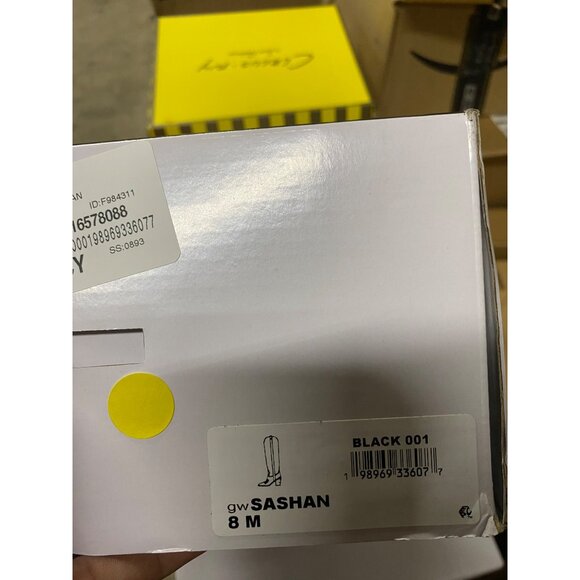 GUESS Womens Sashan Knee High Topstitched Western Boots Black Size 8M NIB - Picture 6 of 6